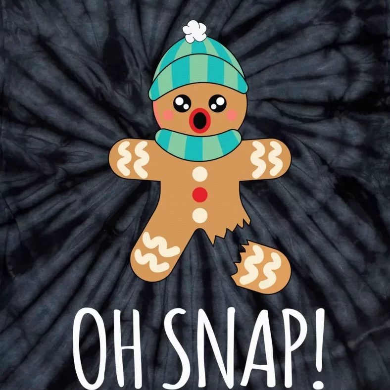 Cute Gingerbread Man Funny Christmas Oh Snap Tie-Dye T-Shirt