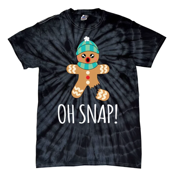 Cute Gingerbread Man Funny Christmas Oh Snap Tie-Dye T-Shirt