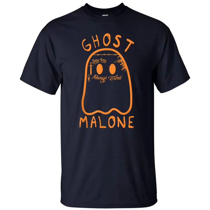 Cute Ghost Malone Fall Season Funny Halloween Spooky Season Tall T-Shirt