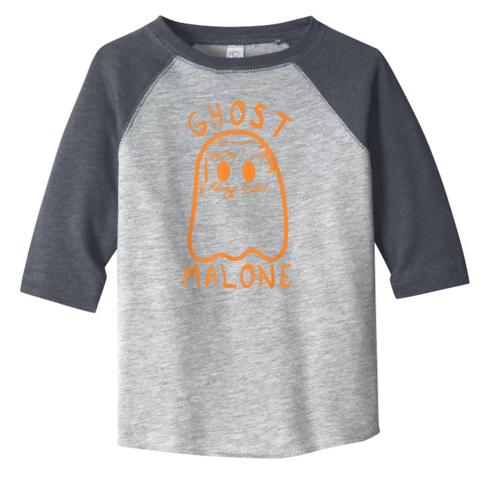 Cute Ghost Malone Fall Season Funny Halloween Spooky Season Toddler Fine Jersey T-Shirt