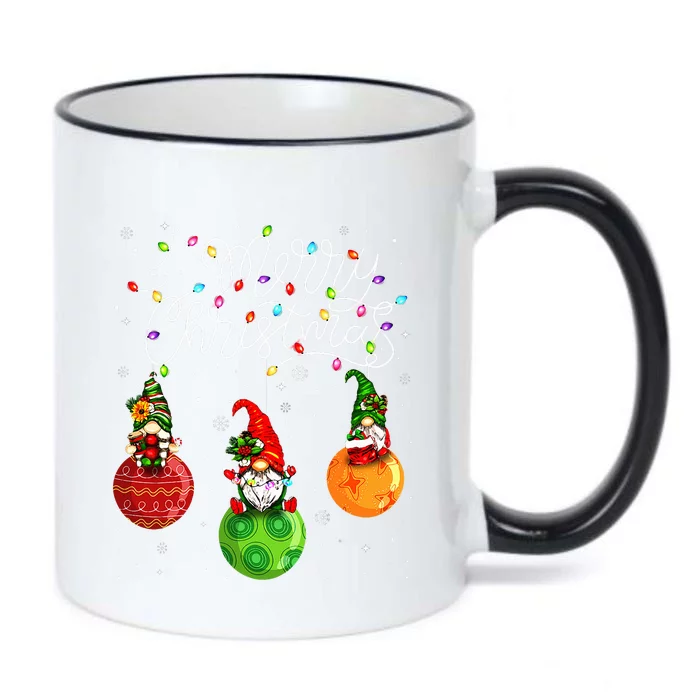 Cute Gnomes Merry Christmas Light Family Gnome Xmas Matching Black Color Changing Mug