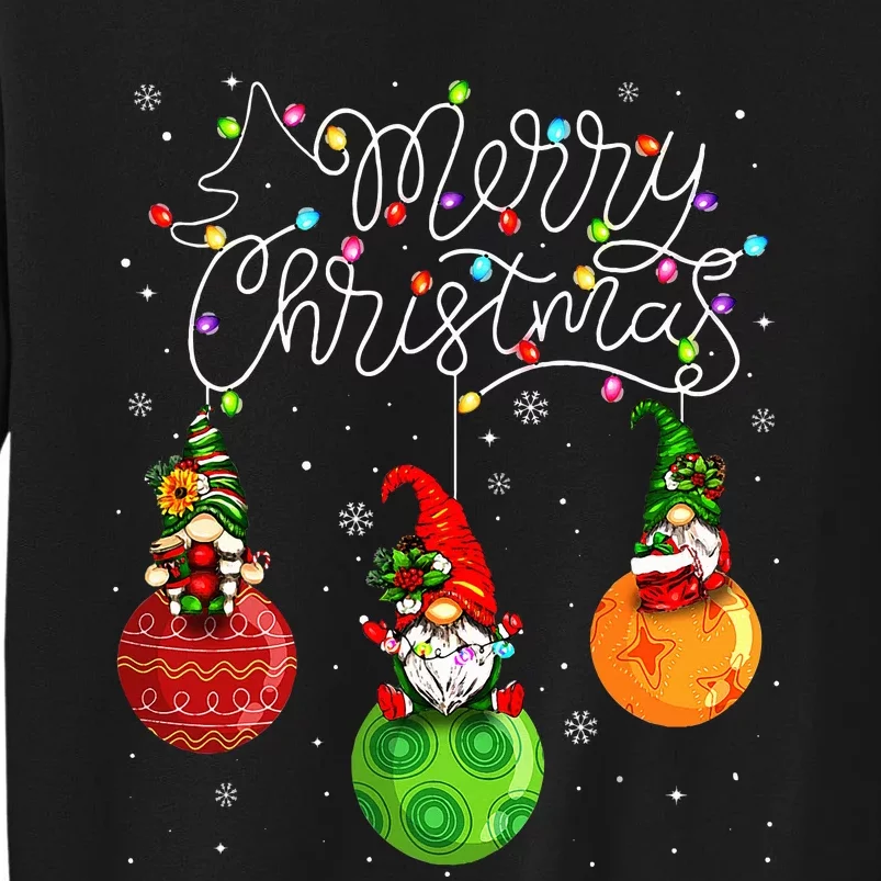 Cute Gnomes Merry Christmas Light Family Gnome Xmas Matching Sweatshirt