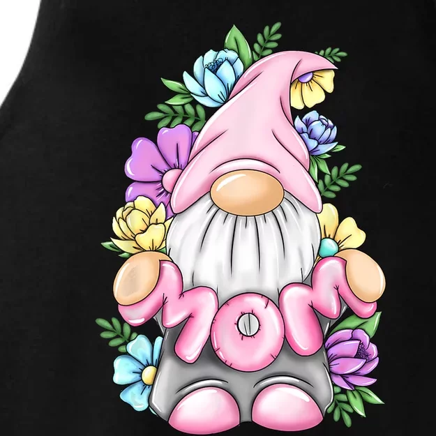 Cute Gnome Mom Happy Mothers Day Art Flower For Mom Gnomies Ladies Tri-Blend Wicking Tank