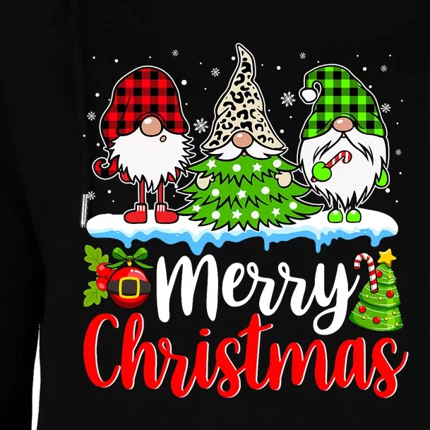 Cute Gnomes Merry Christmas Light Family Gnome Xmas Matching Womens Funnel Neck Pullover Hood