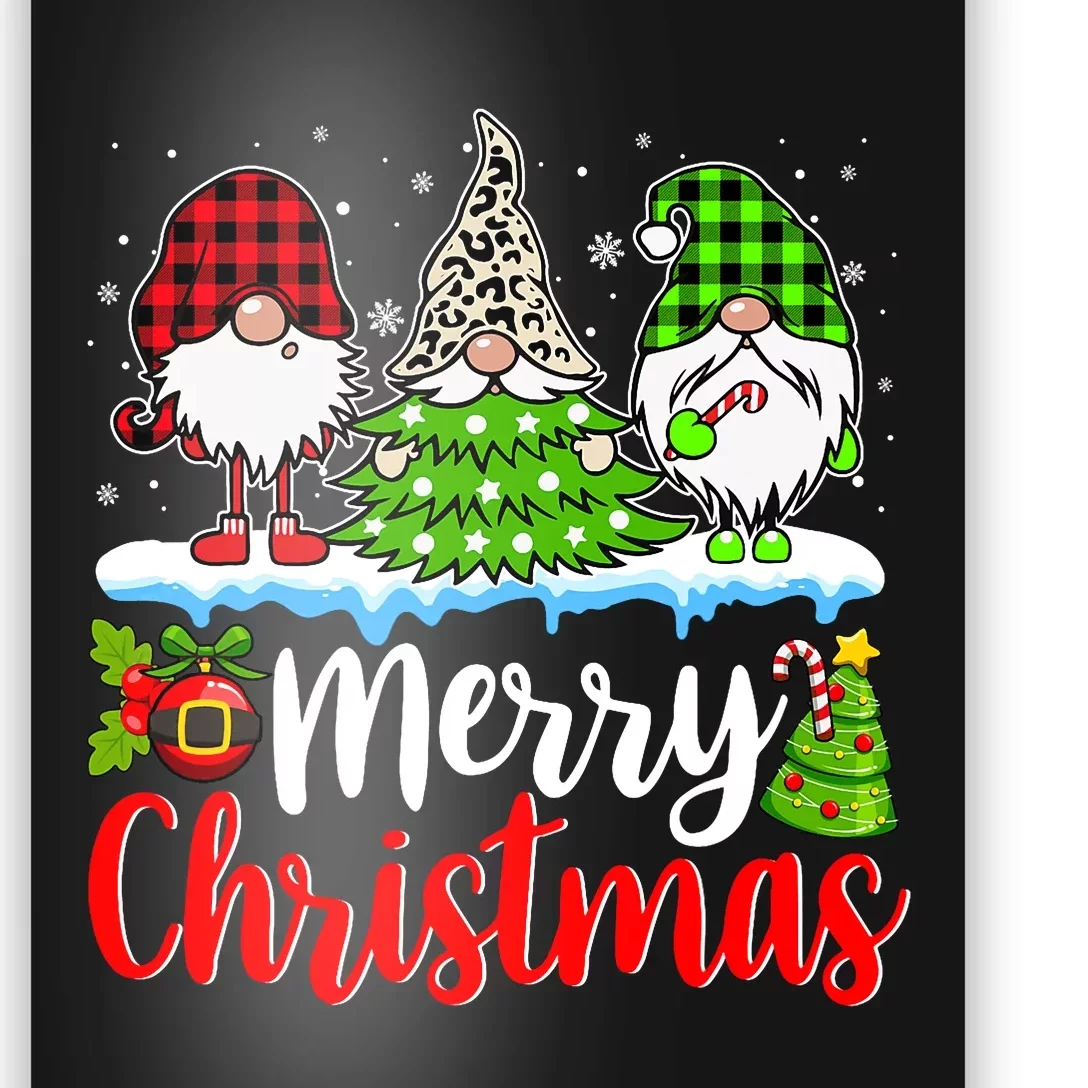 Cute Gnomes Merry Christmas Light Family Gnome Xmas Matching Poster