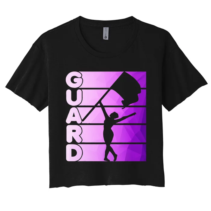 Color Guard Marching Band Flag Girl Women's Crop Top Tee