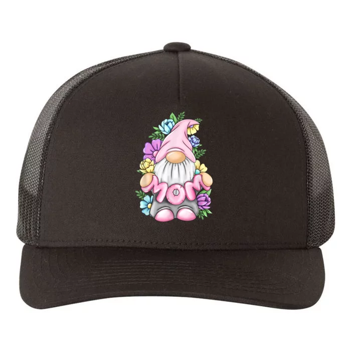 Cute Gnome Mom Happy Mother's Day Art Flower For Mom Gnomies Yupoong Adult 5-Panel Trucker Hat