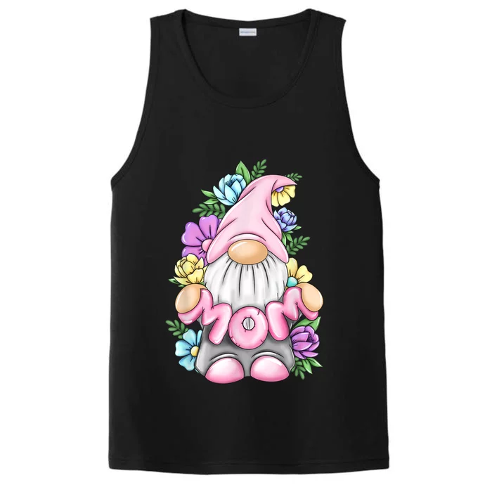 Cute Gnome Mom Happy Mother's Day Art Flower For Mom Gnomies Performance Tank