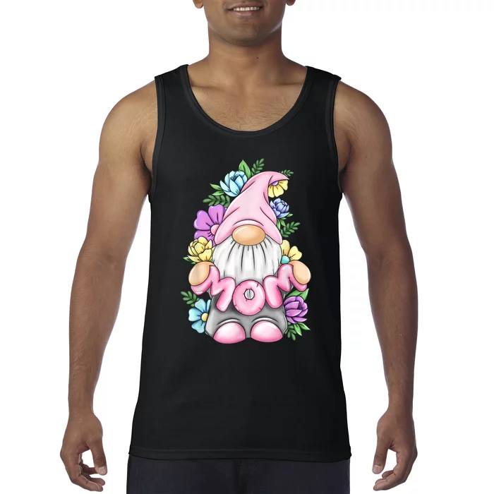 Cute Gnome Mom Happy Mother's Day Art Flower For Mom Gnomies Tank Top