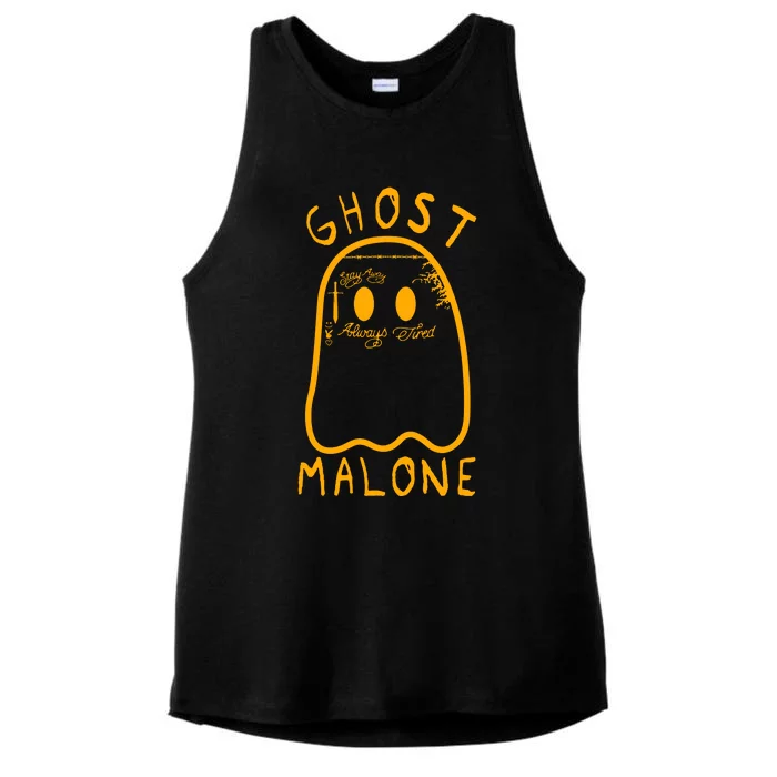 Cute Ghost Malone Ladies Tri-Blend Wicking Tank