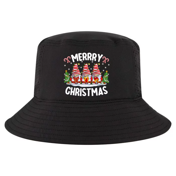 Cute Gnomes Merry Christmas Light Family Gnome Xmas Matching Cool Comfort Performance Bucket Hat