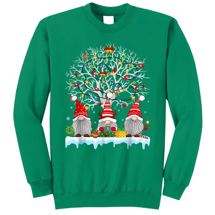 Cute Gnomes Merry Christmas Light Family Gnome Xmas Matching Sweatshirt