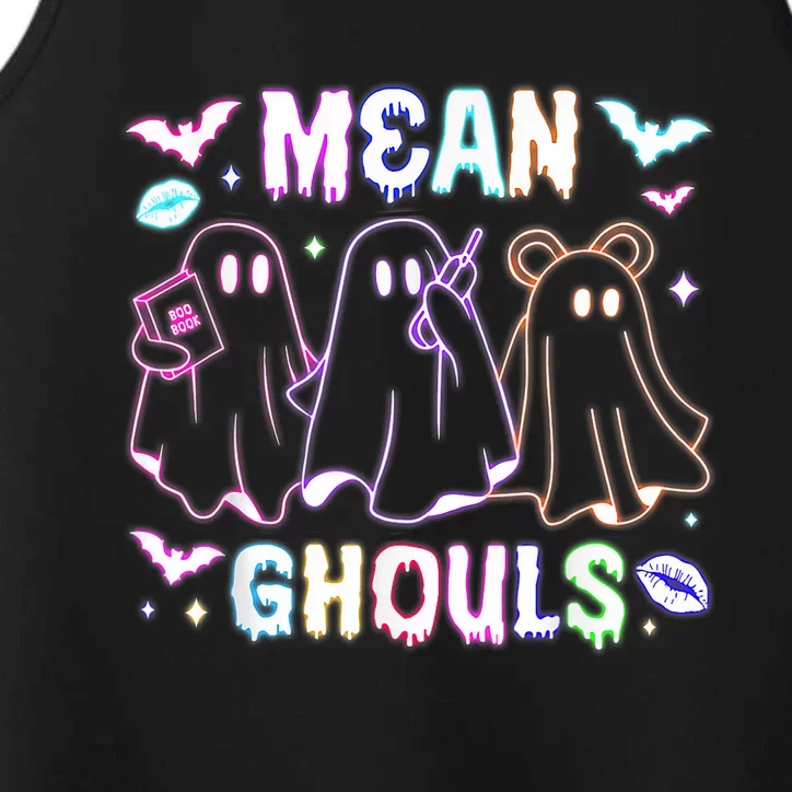 Cute Ghost Mean Ghouls Funny Halloween Costume Spooky Season Performance Tank