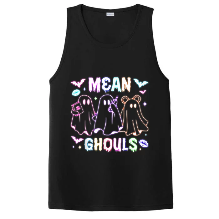 Cute Ghost Mean Ghouls Funny Halloween Costume Spooky Season Performance Tank