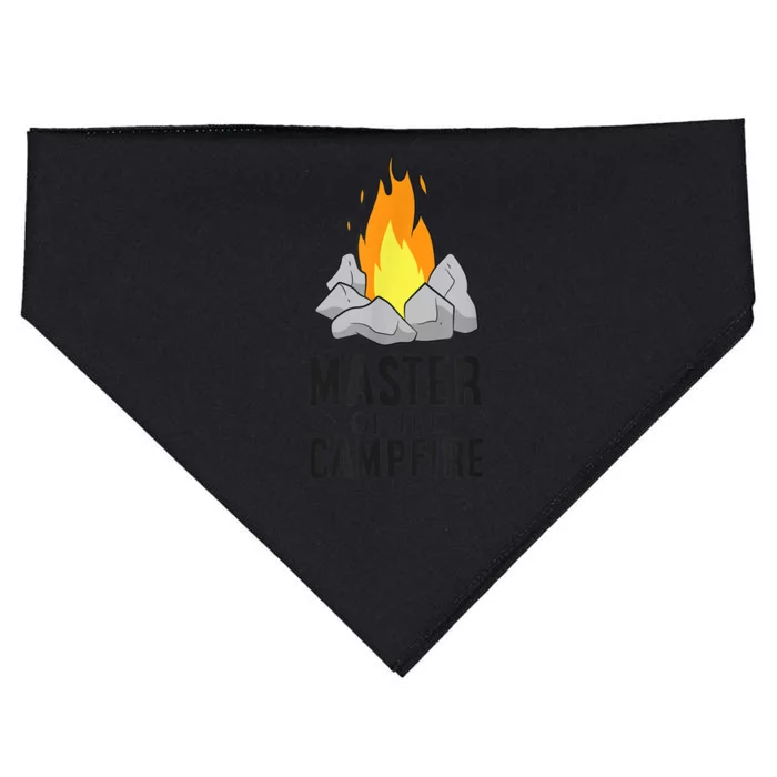 Camper Gift Master Of The Campfire Outdoor Camping USA-Made Doggie Bandana