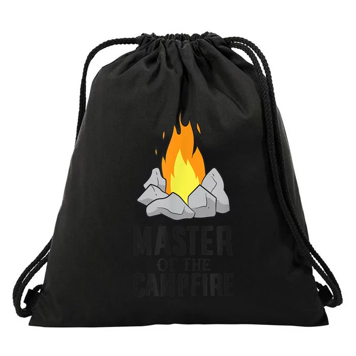 Camper Gift Master Of The Campfire Outdoor Camping Drawstring Bag