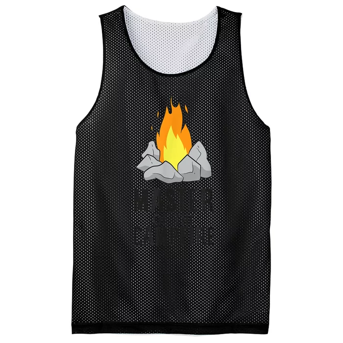 Camper Gift Master Of The Campfire Outdoor Camping Mesh Reversible Basketball Jersey Tank