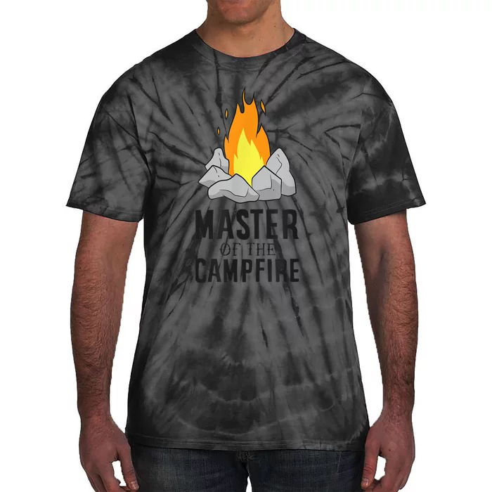 Camper Gift Master Of The Campfire Outdoor Camping Tie-Dye T-Shirt