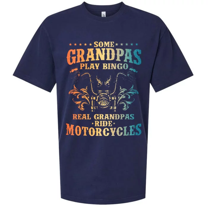 Cool Grandpa Motorcycle Design For Biker Motorbike Sueded Cloud Jersey T-Shirt