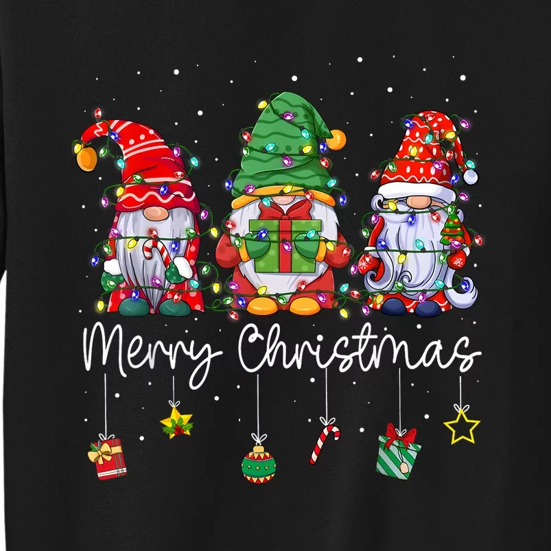 Cute Gnomes Merry Christmas Light Family Gnome Xmas Matching Sweatshirt