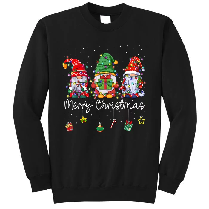 Cute Gnomes Merry Christmas Light Family Gnome Xmas Matching Sweatshirt