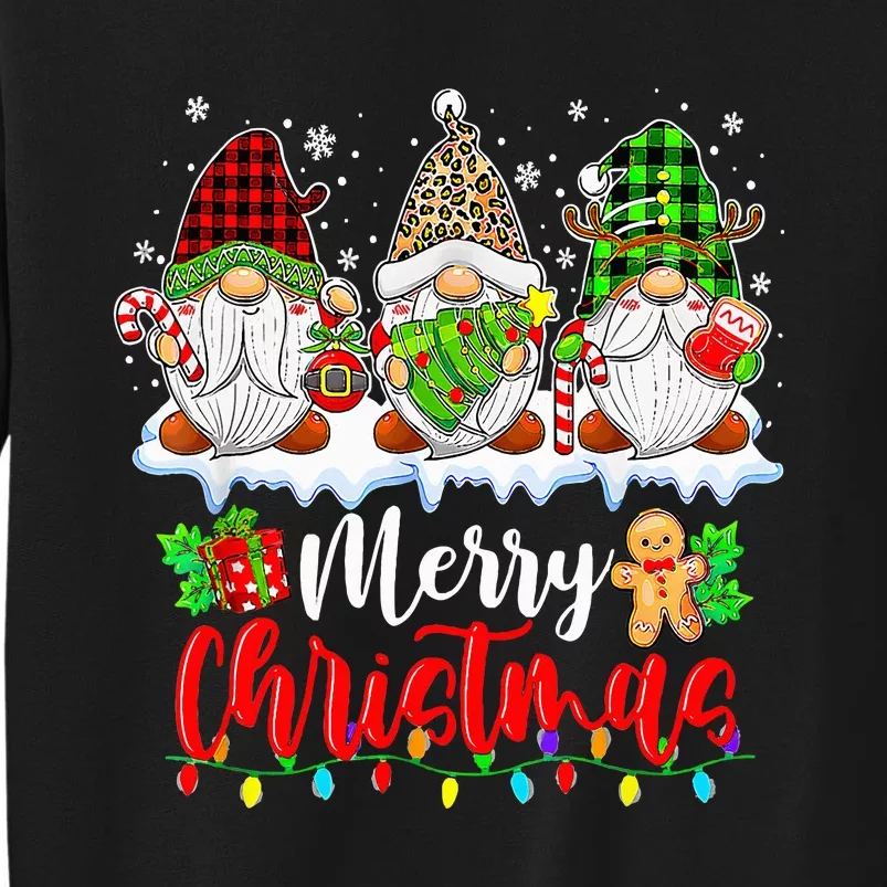 cute gnomes merry christmas light family gnome xmas matching Sweatshirt