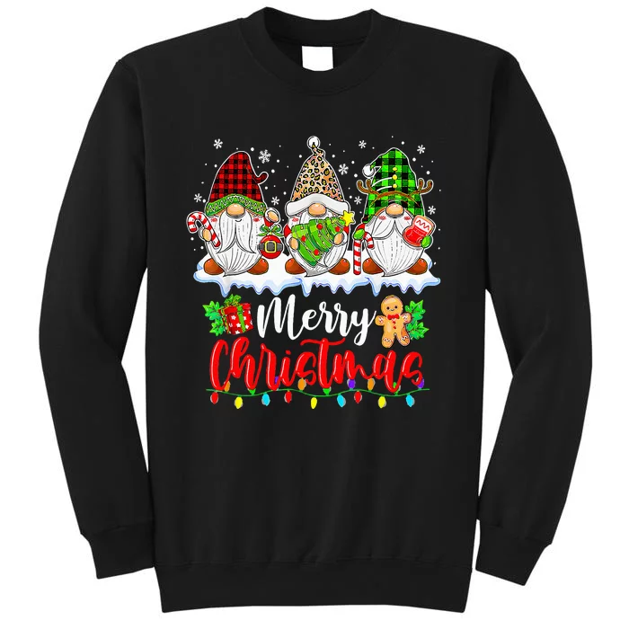 cute gnomes merry christmas light family gnome xmas matching Sweatshirt