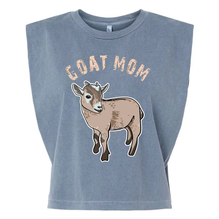 Cute Goat Mom Illustration Lovers Gifts Owner Farmer Gift Garment-Dyed Women's Muscle Tee