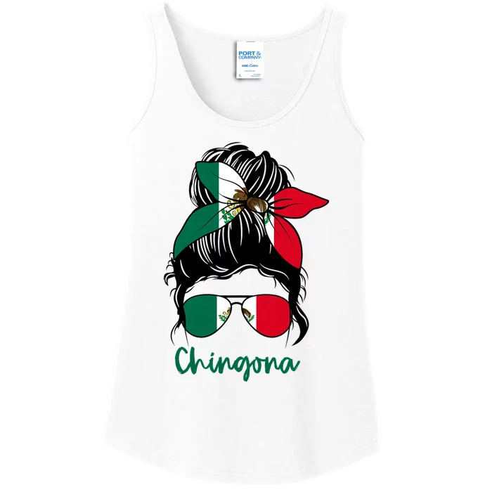 Chingona Girl Mexico Girl Mexican Mexicana Ladies Essential Tank