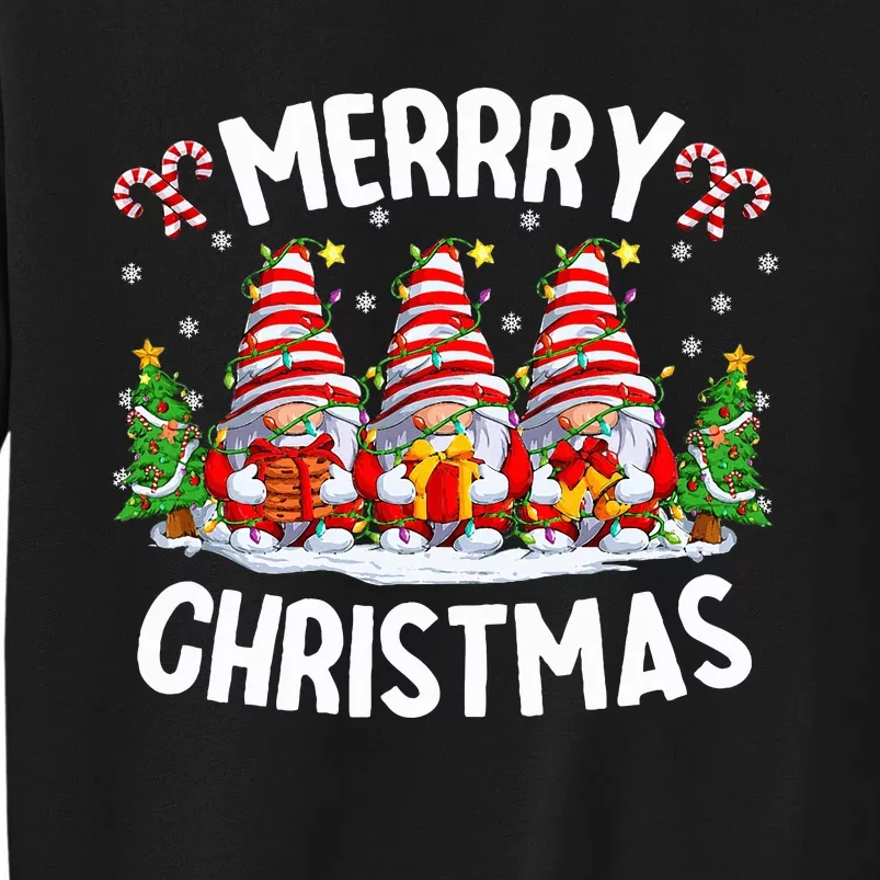 Cute Gnomes Merry Christmas Light Family Gnome Xmas Matching Sweatshirt