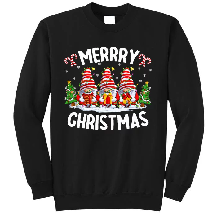 Cute Gnomes Merry Christmas Light Family Gnome Xmas Matching Sweatshirt