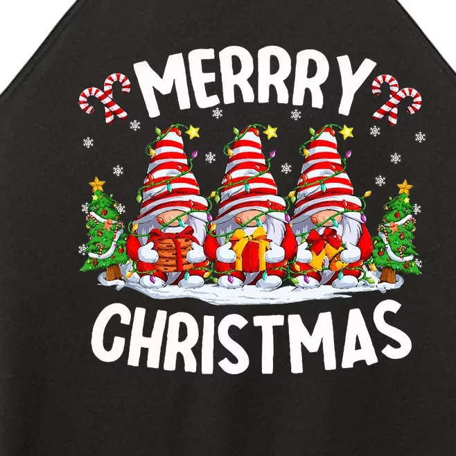 Cute Gnomes Merry Christmas Light Family Gnome Xmas Matching Women’s Perfect Tri Rocker Tank