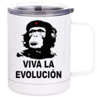 Che Guevara Monkey Revolution Viva la evolucion evolution 12 oz Stainless Steel Tumbler Cup