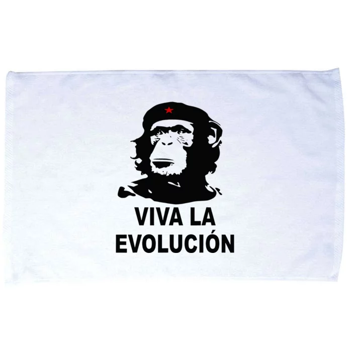 Che Guevara Monkey Revolution Viva la evolucion evolution Microfiber Hand Towel