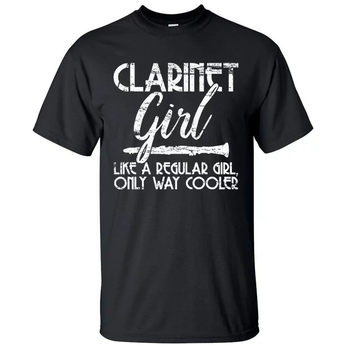 Clarinet Girl Music Instrument Funny Vintage Gift Tall T-Shirt