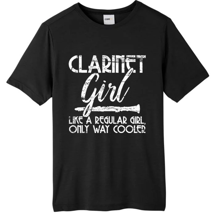 Clarinet Girl Music Instrument Funny Vintage Gift ChromaSoft Performance T-Shirt