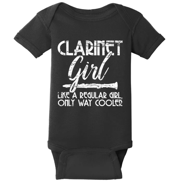 Clarinet Girl Music Instrument Funny Vintage Gift Baby Bodysuit