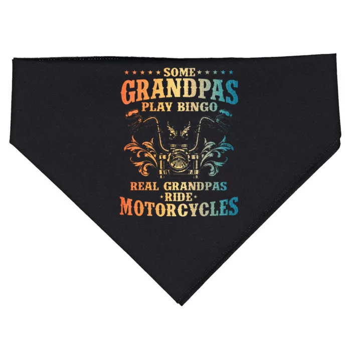 Cool Grandpa Motorcycle Design For Biker Motorbike USA-Made Doggie Bandana