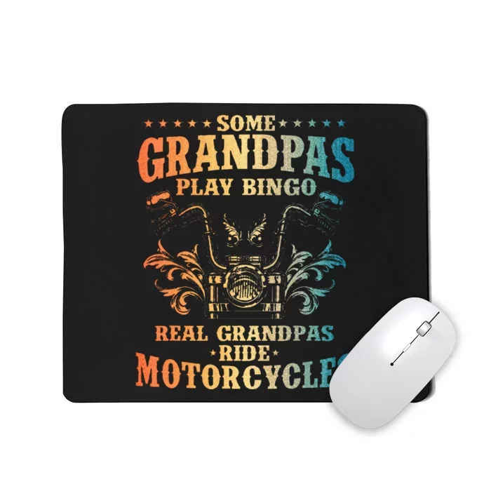 Cool Grandpa Motorcycle Design For Biker Motorbike Mousepad