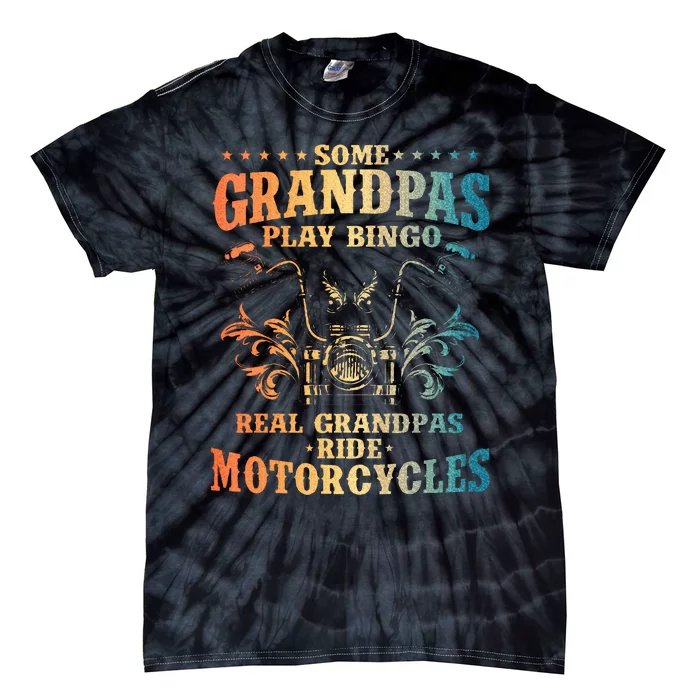 Cool Grandpa Motorcycle Design For Biker Motorbike Tie-Dye T-Shirt