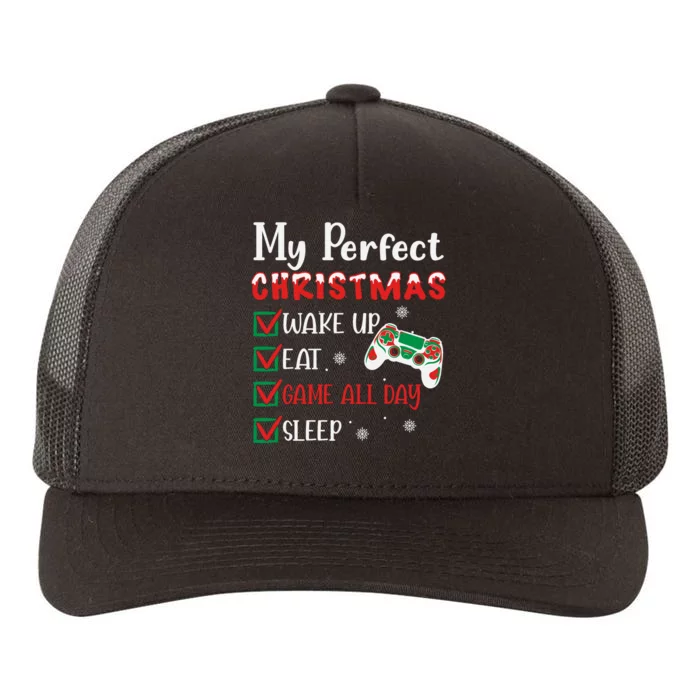 Christmas Gamer My Perfect Christmas Funny Gamer Yupoong Adult 5-Panel Trucker Hat