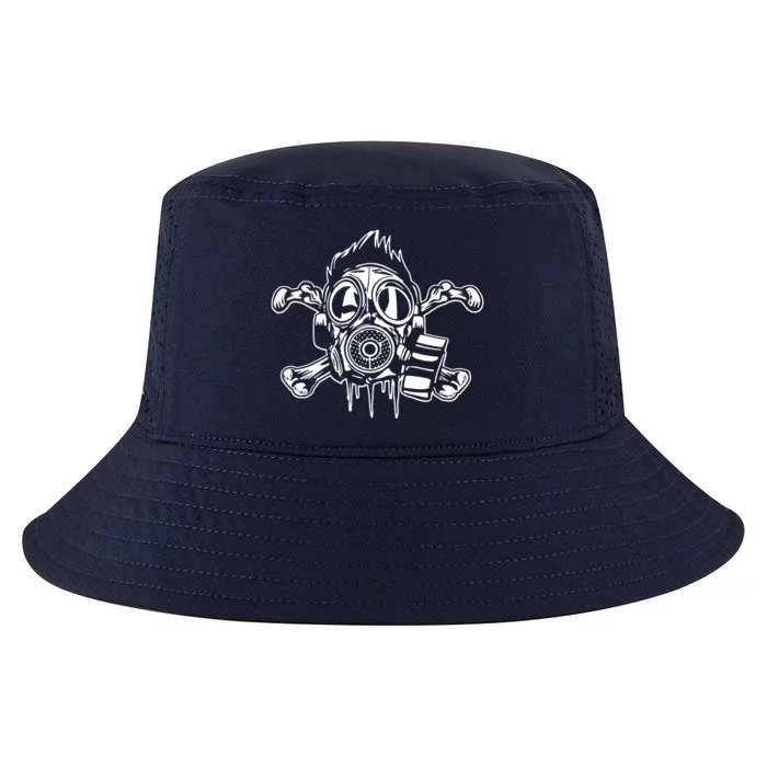 Crossbones Gas Mask Guy Cool Comfort Performance Bucket Hat