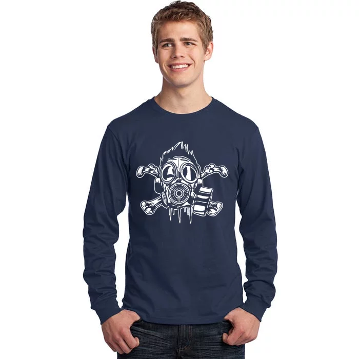 Crossbones Gas Mask Guy Tall Long Sleeve T-Shirt