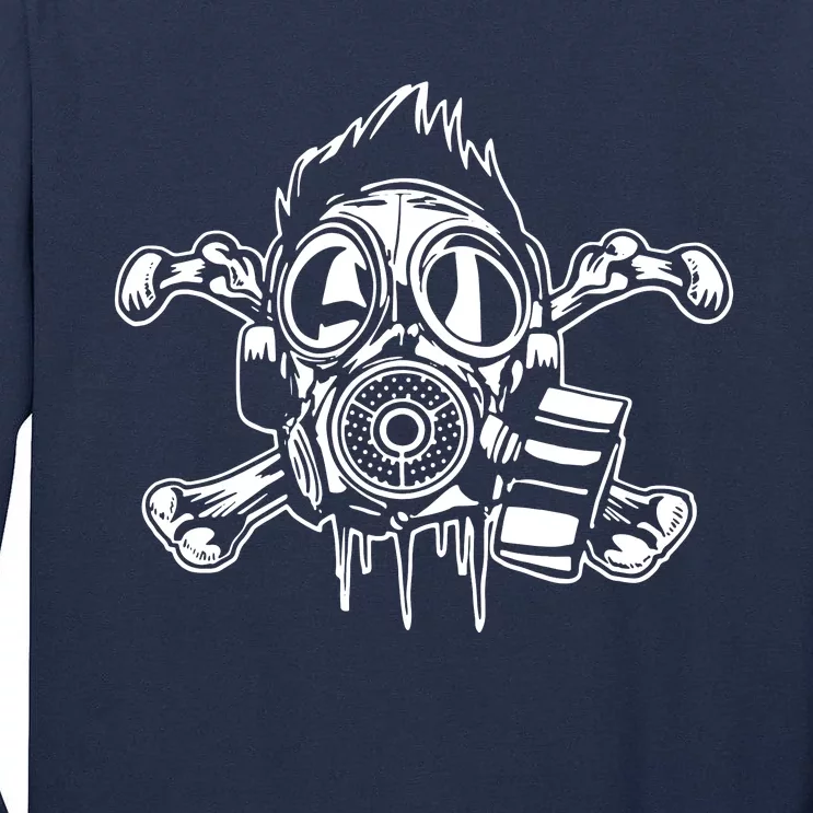 Crossbones Gas Mask Guy Tall Long Sleeve T-Shirt