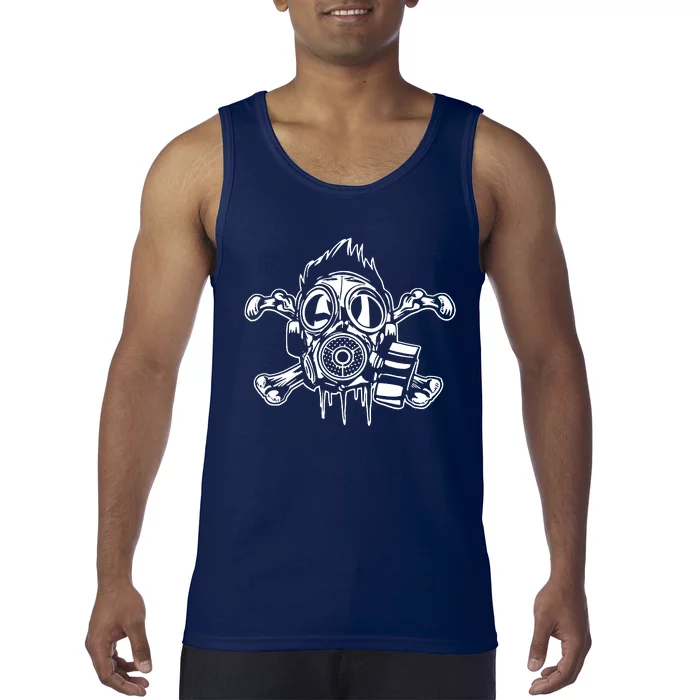 Crossbones Gas Mask Guy Tank Top