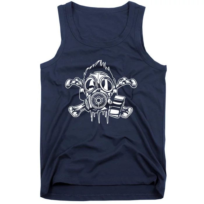 Crossbones Gas Mask Guy Tank Top