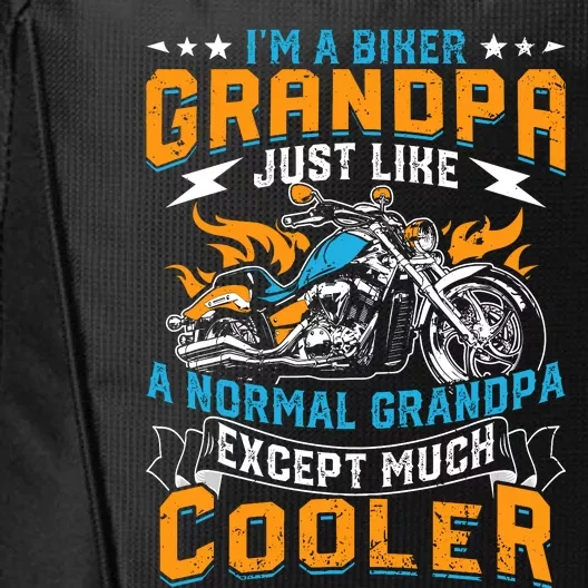 Cool Grandpa Motorcycle Gift Idea City Backpack