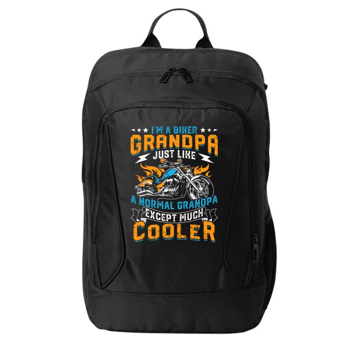 Cool Grandpa Motorcycle Gift Idea City Backpack