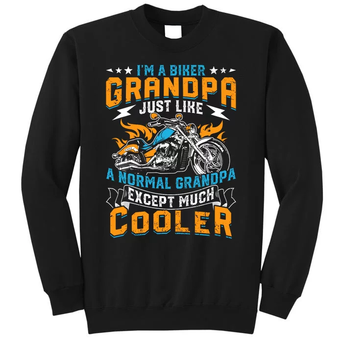 Cool Grandpa Motorcycle Gift Idea Tall Sweatshirt