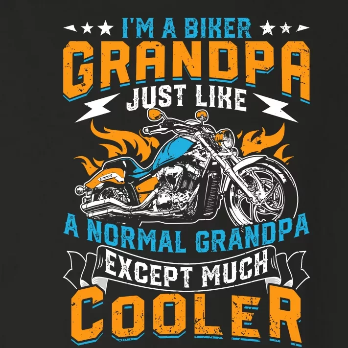 Cool Grandpa Motorcycle Gift Idea Toddler Long Sleeve Shirt